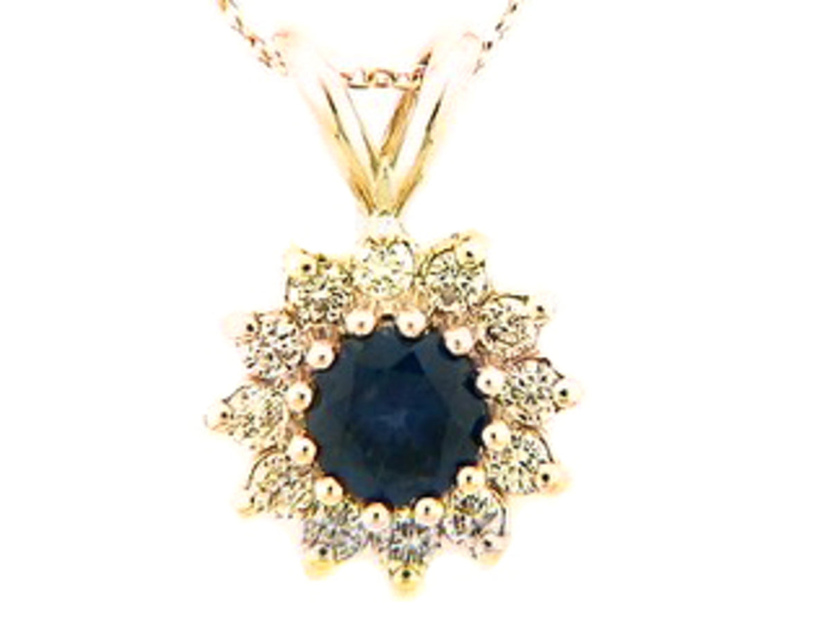 SAPPHIRE & DIAMOND PENDANT