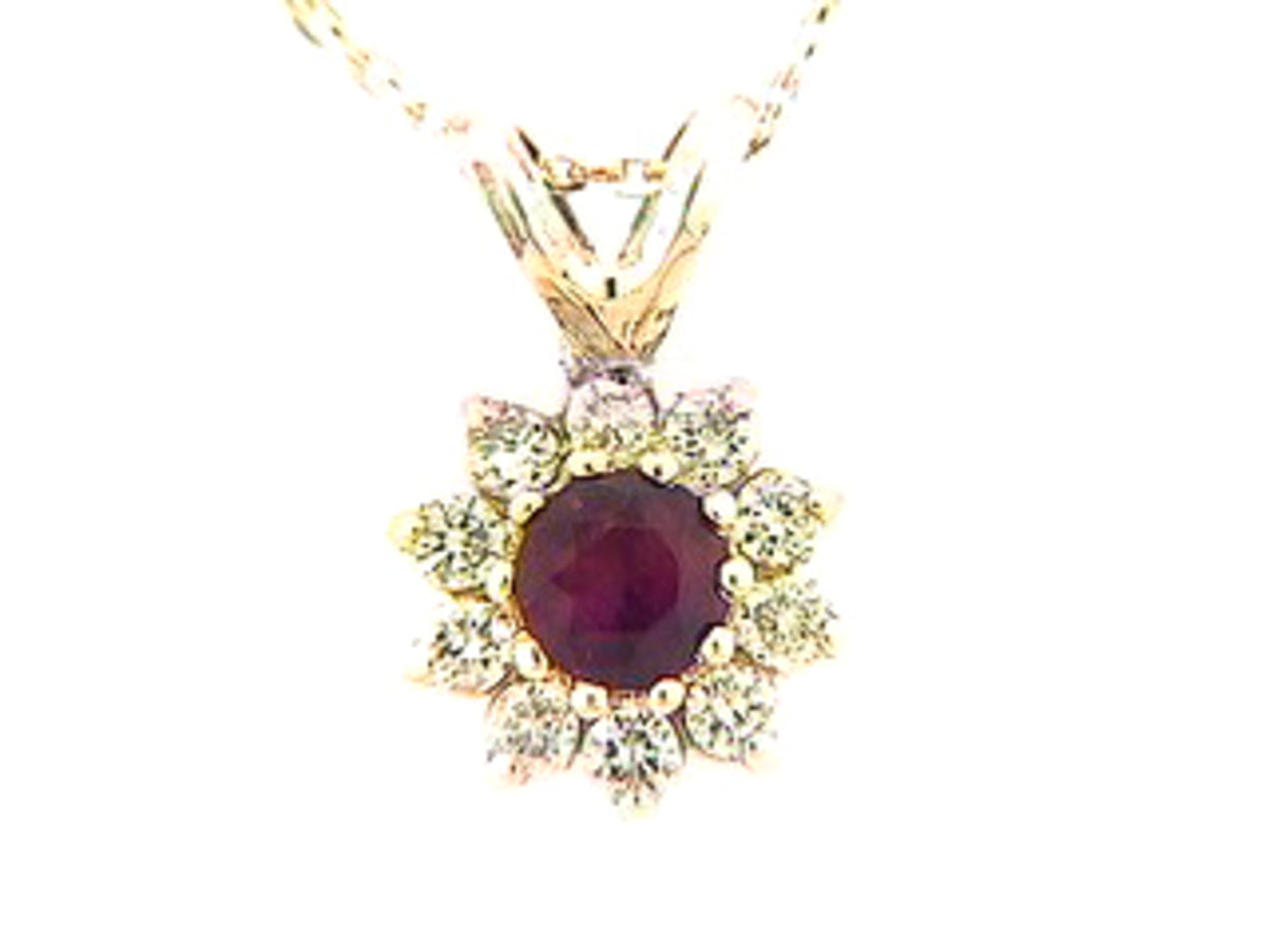RUBY & DIAMOND PENDANT