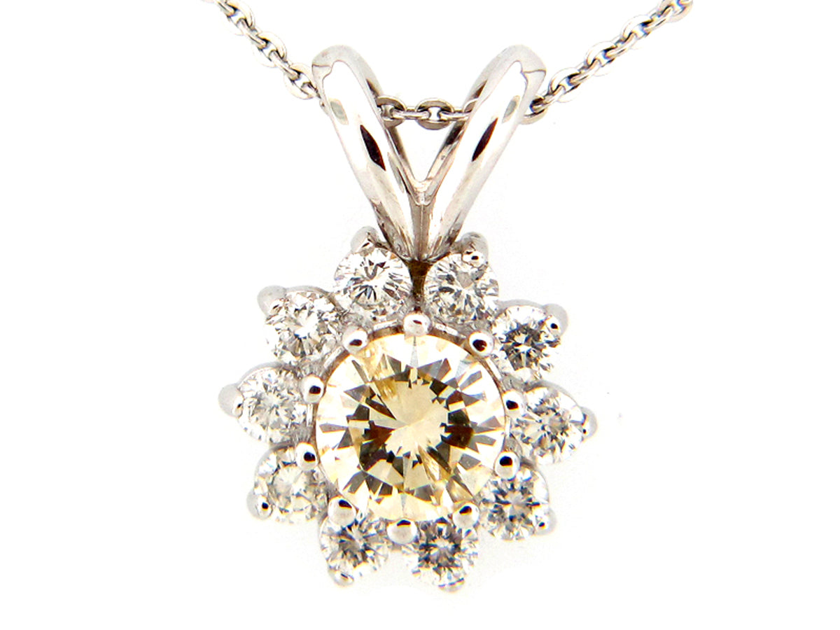 DIAMOND PENDANT, 14KW (N), D=0.54