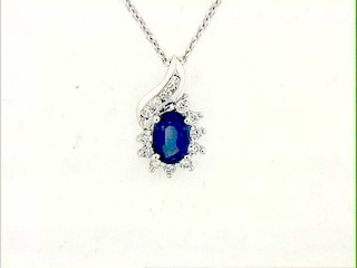 SAPPHIRE & DIAMOND PENDANT