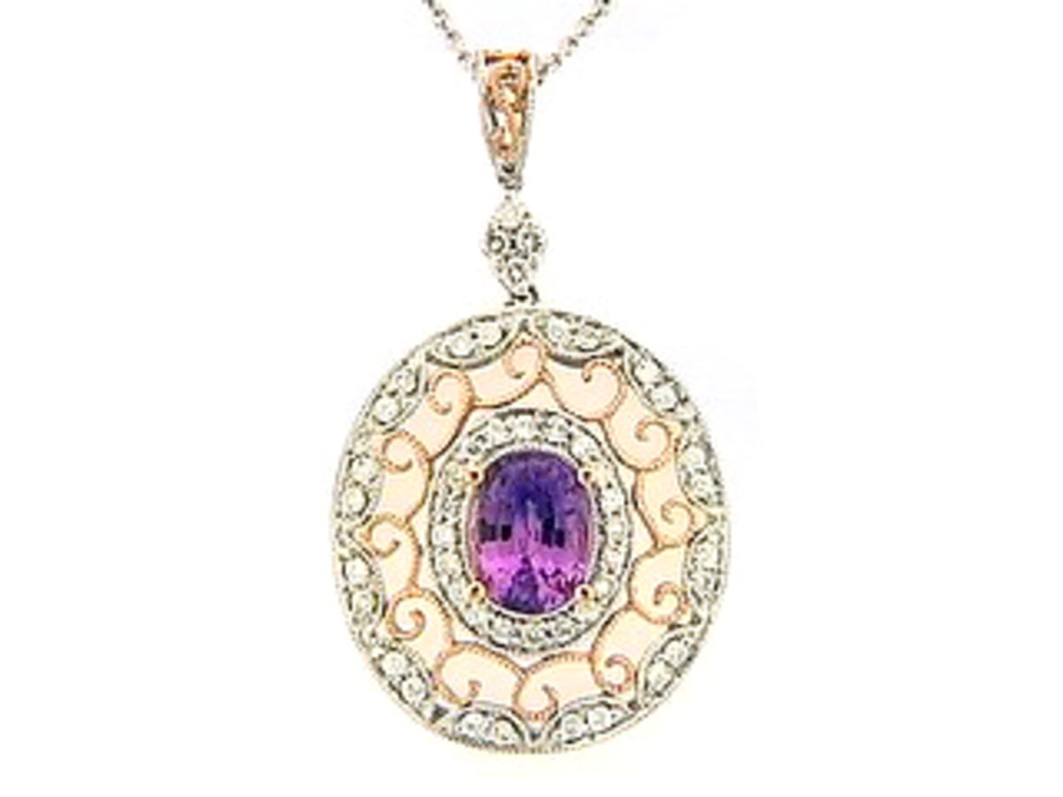 PINK SAPPHIRE & DIAMOND PENDANT