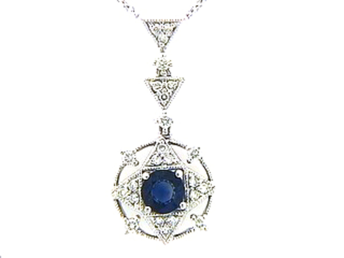 SAPPHIRE & DIAMOND PENDANT