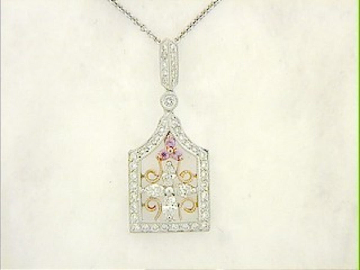 PINK SAPPHIRE & DIAMOND PENDANT