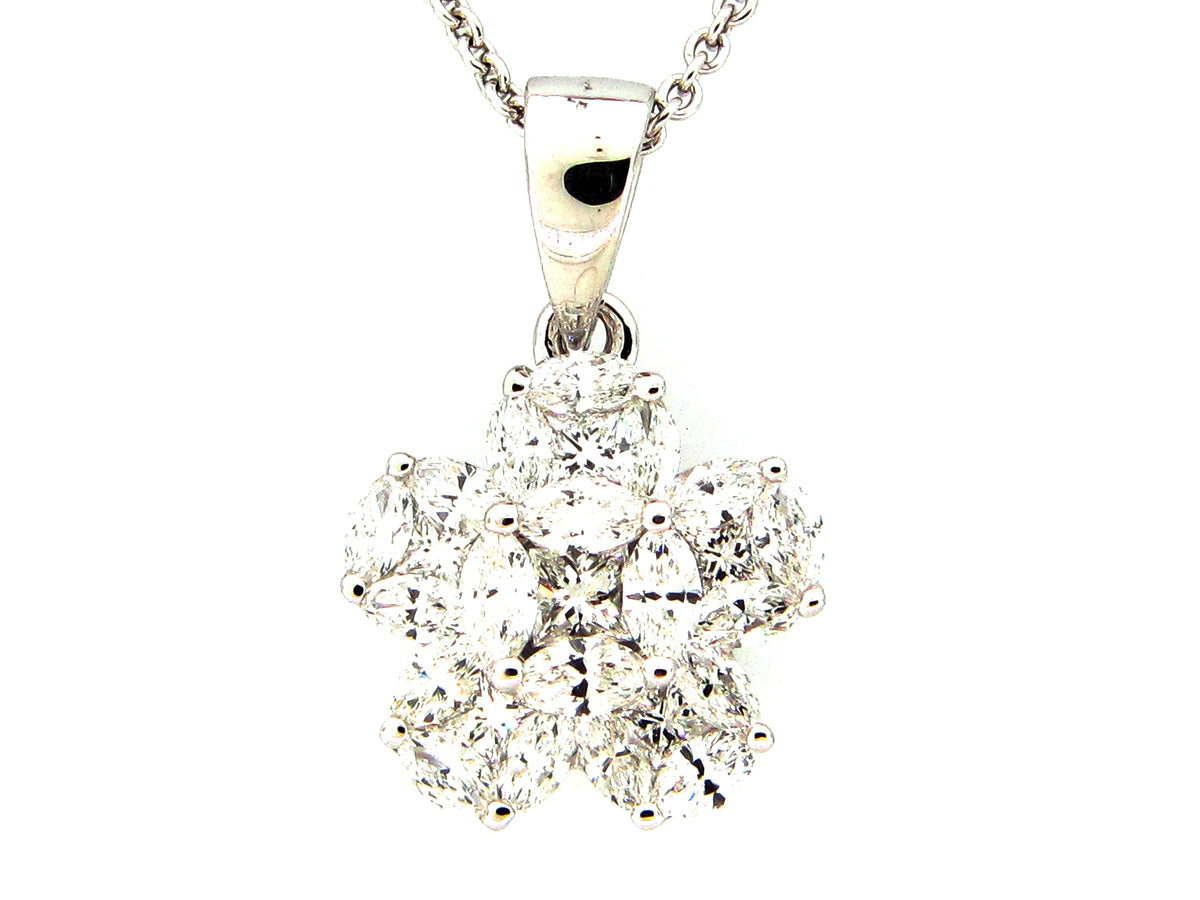 DIAMOND PENDANT, 18KW (N)