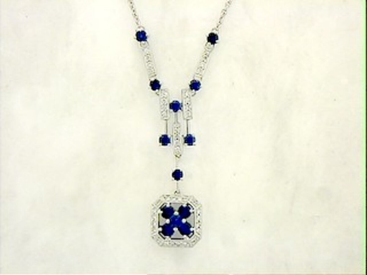 SAPPHIRE & DIAMOND PENDANT