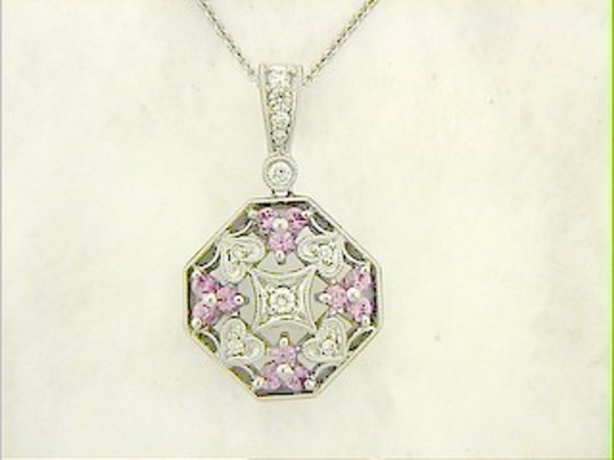 PINK SAPPHIRE & DIAMOND PENDANT