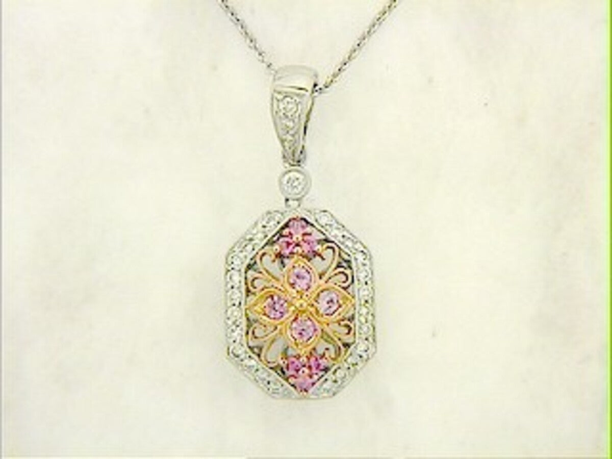 PINK SAPPHIRE & DIAMOND PENDANT