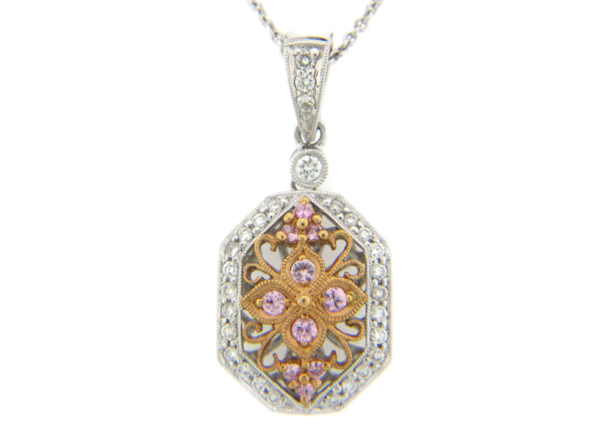 PINK SAPPHIRE & DIAMOND PENDANT