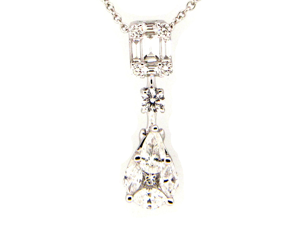 DIAMOND PENDANT, 18KW (N)