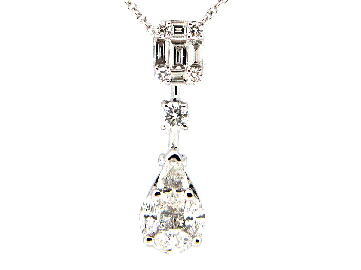 DIAMOND PENDANT, 18KW (N)
