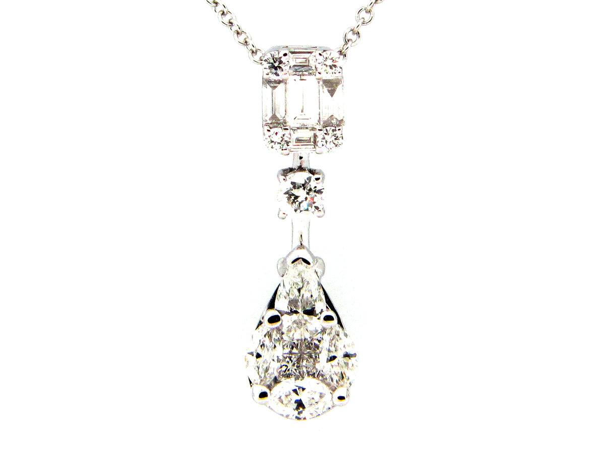 DIAMOND PENDANT, 18KW (N)