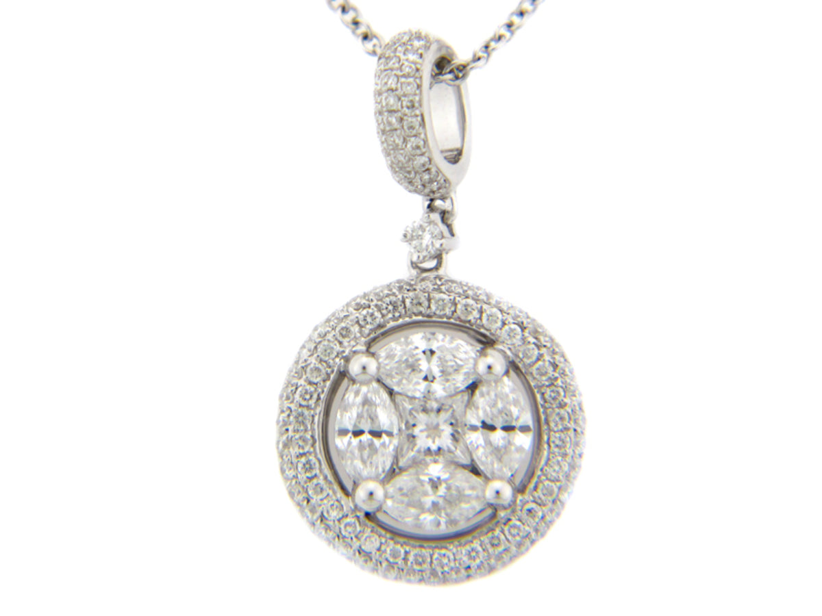 DIAMOND PENDANT, 18KW (N)