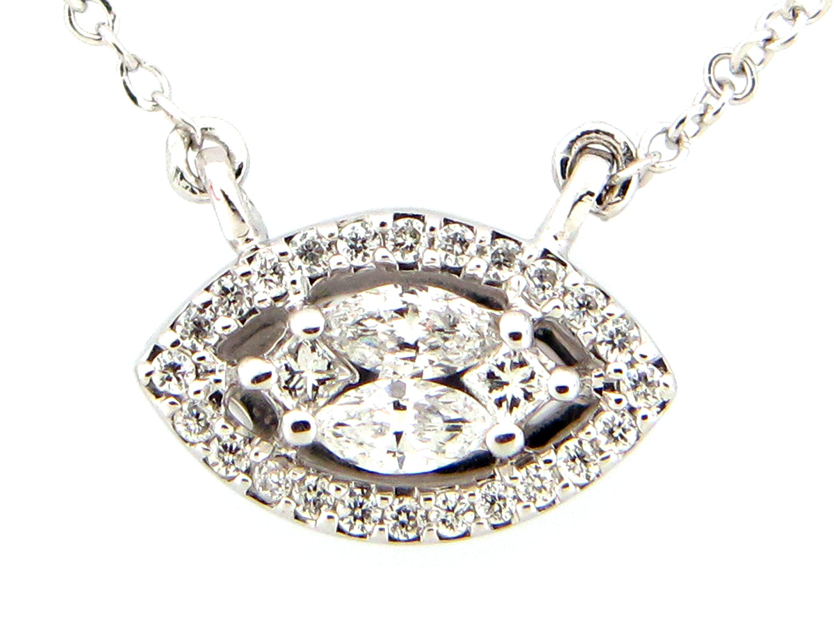 DIAMOND MARQUIS PENDANT NECKLACE
