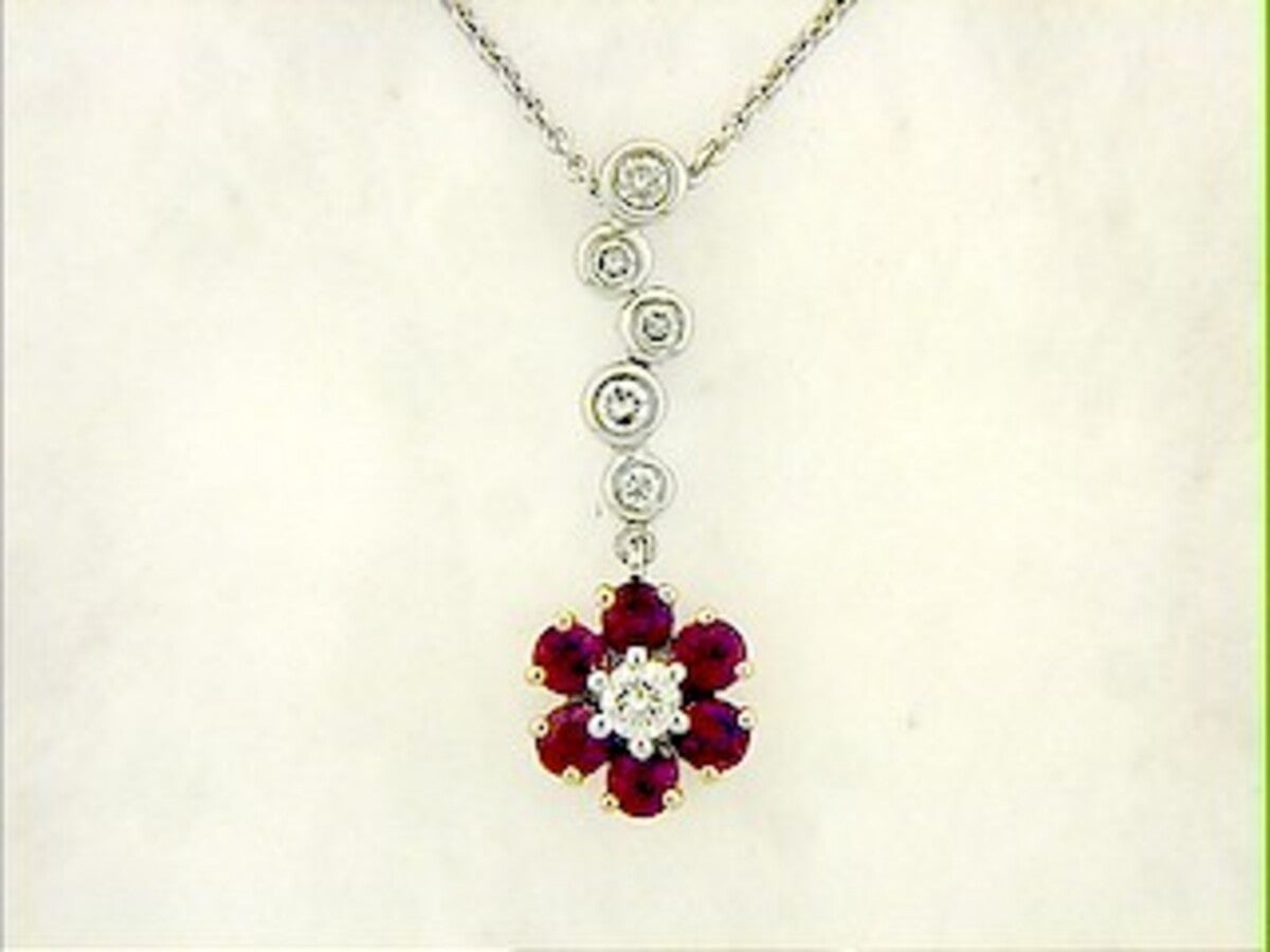 RUBY & FDIAMOND PENDANT