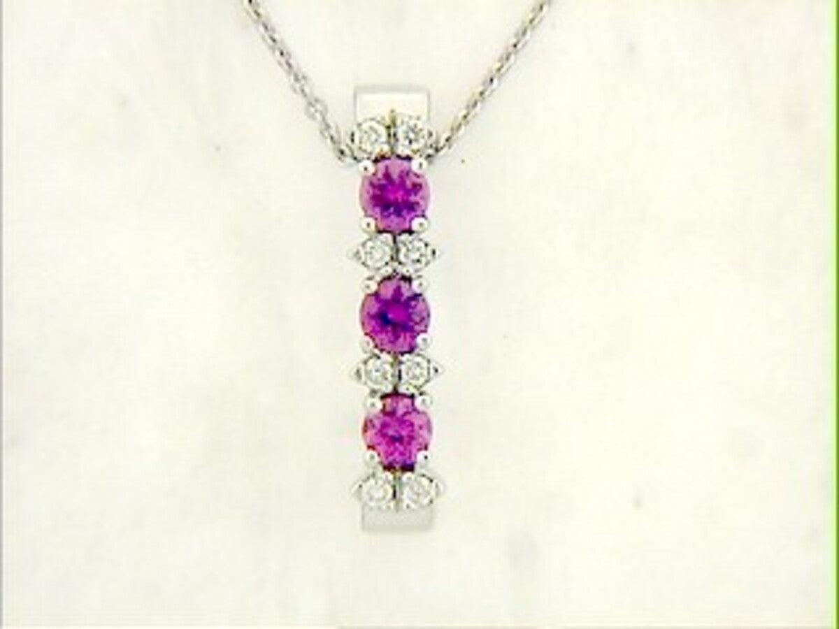 PINK SAPPHIRE & DIAMOND PENDANT