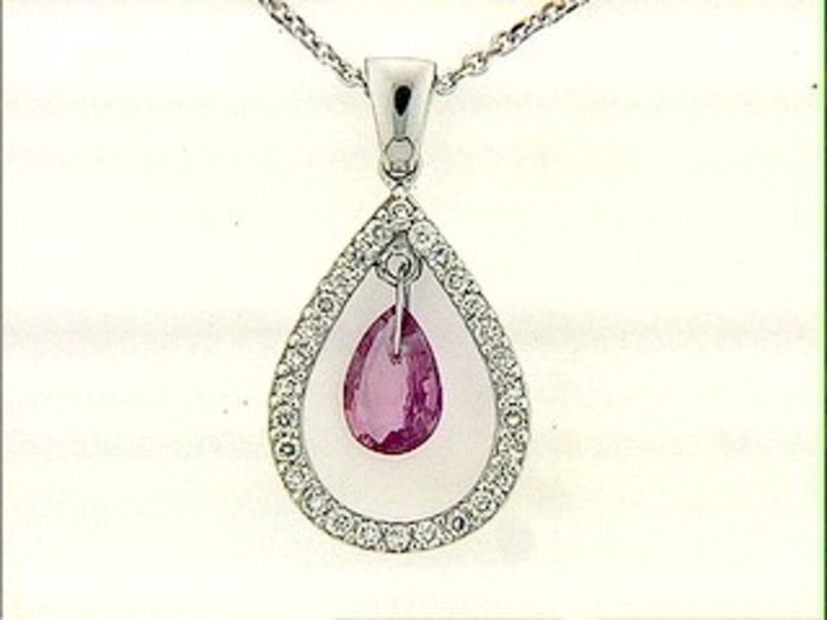PINK SAPPHIRE & DIAMOND PENDANT