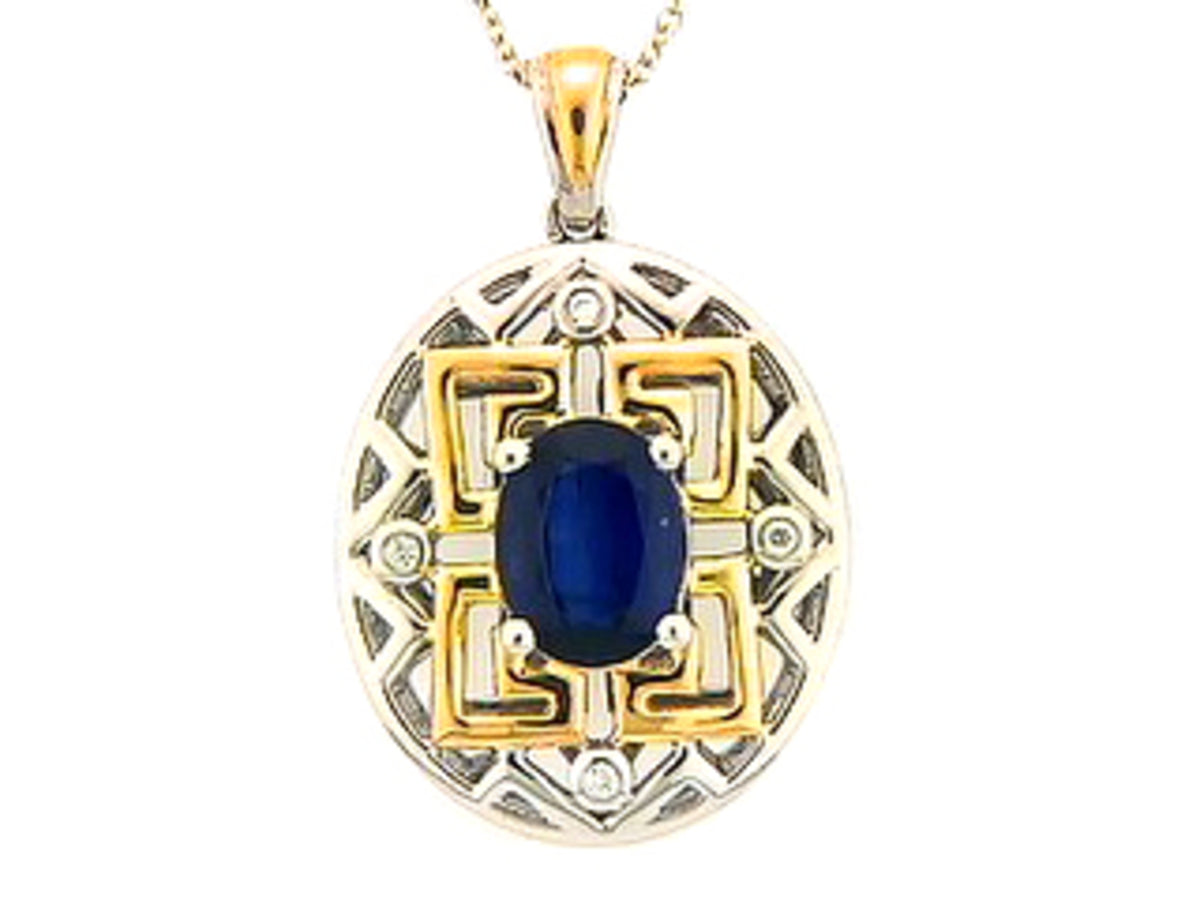 KYANITE & DIAMOND PENDANT
