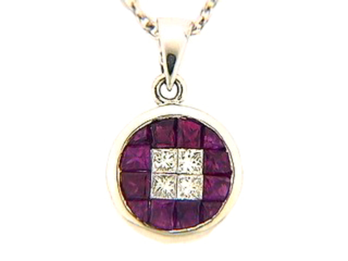 Ruby Diamond Pendant