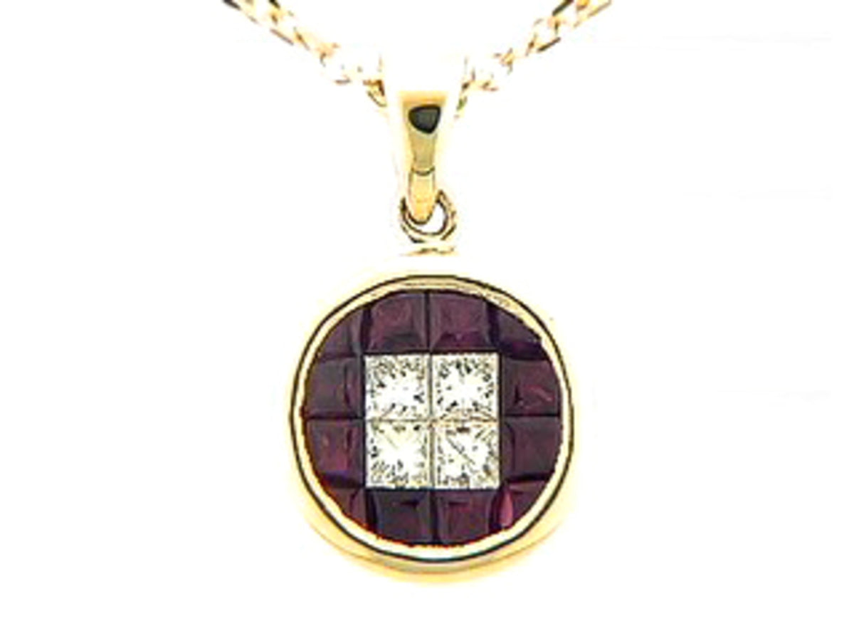 Ruby Diamond Pendant