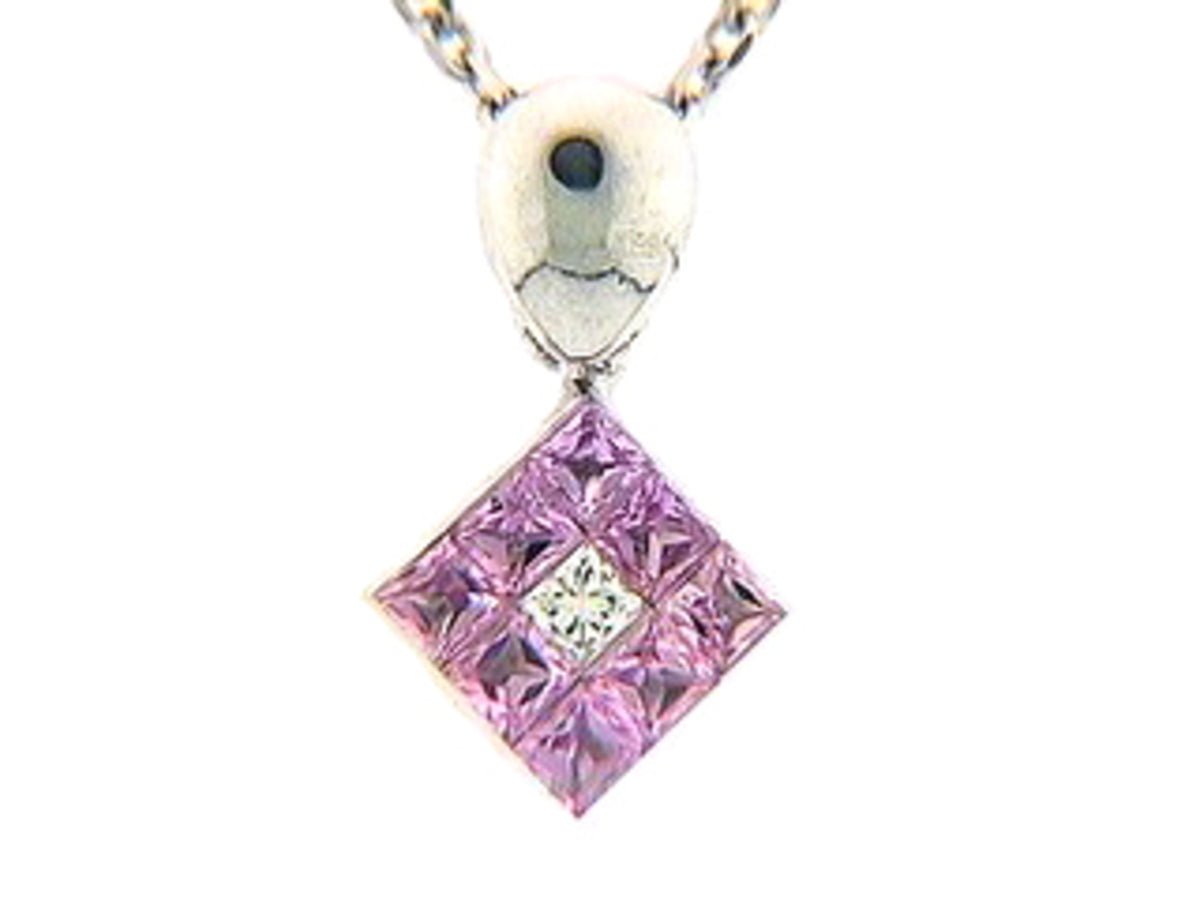 PINK SAPPHIRE & DIAMOND PENDANT