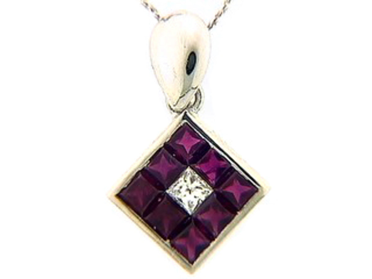Ruby Diamond Pendant