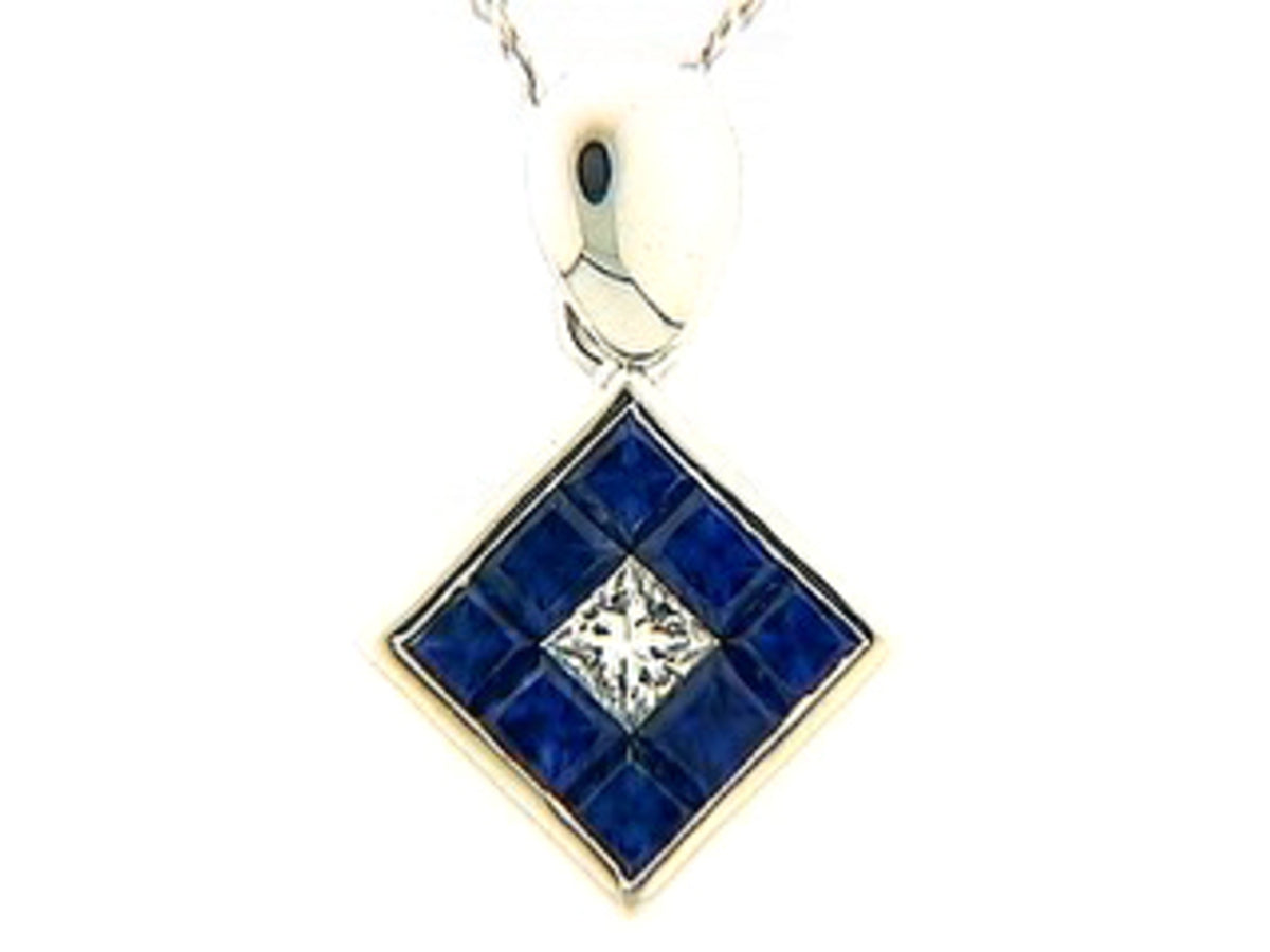 SAPPHIRE & DIAMOND PENDANT