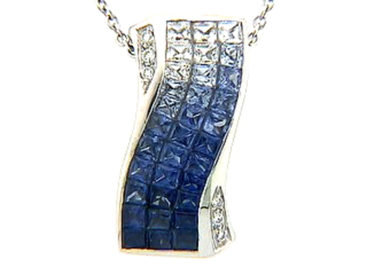 SAPPHIRE & DIAMOND PENDANT