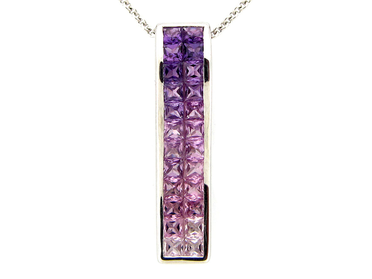 PURPLE SAPPHIRE PENDANT, 18KW (H)