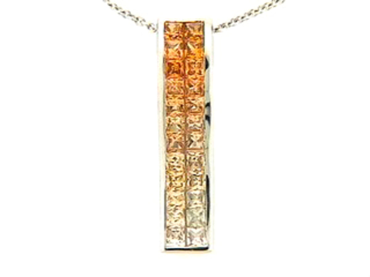 ORANGE SAPPHIRE PENDANT, 18KW (H/U)