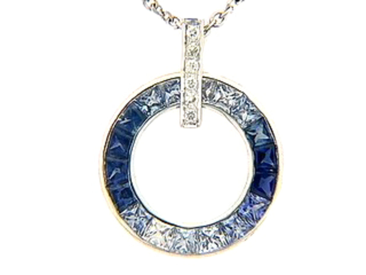 SAPPHIRE & DIAMOND PENDANT
