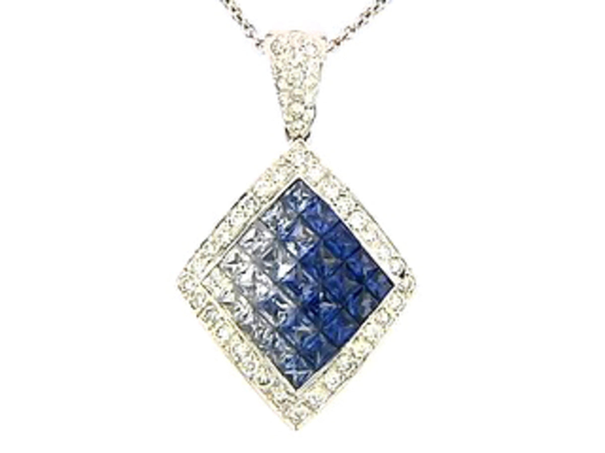 SAPPHIRE & DIAMOND PENDANT