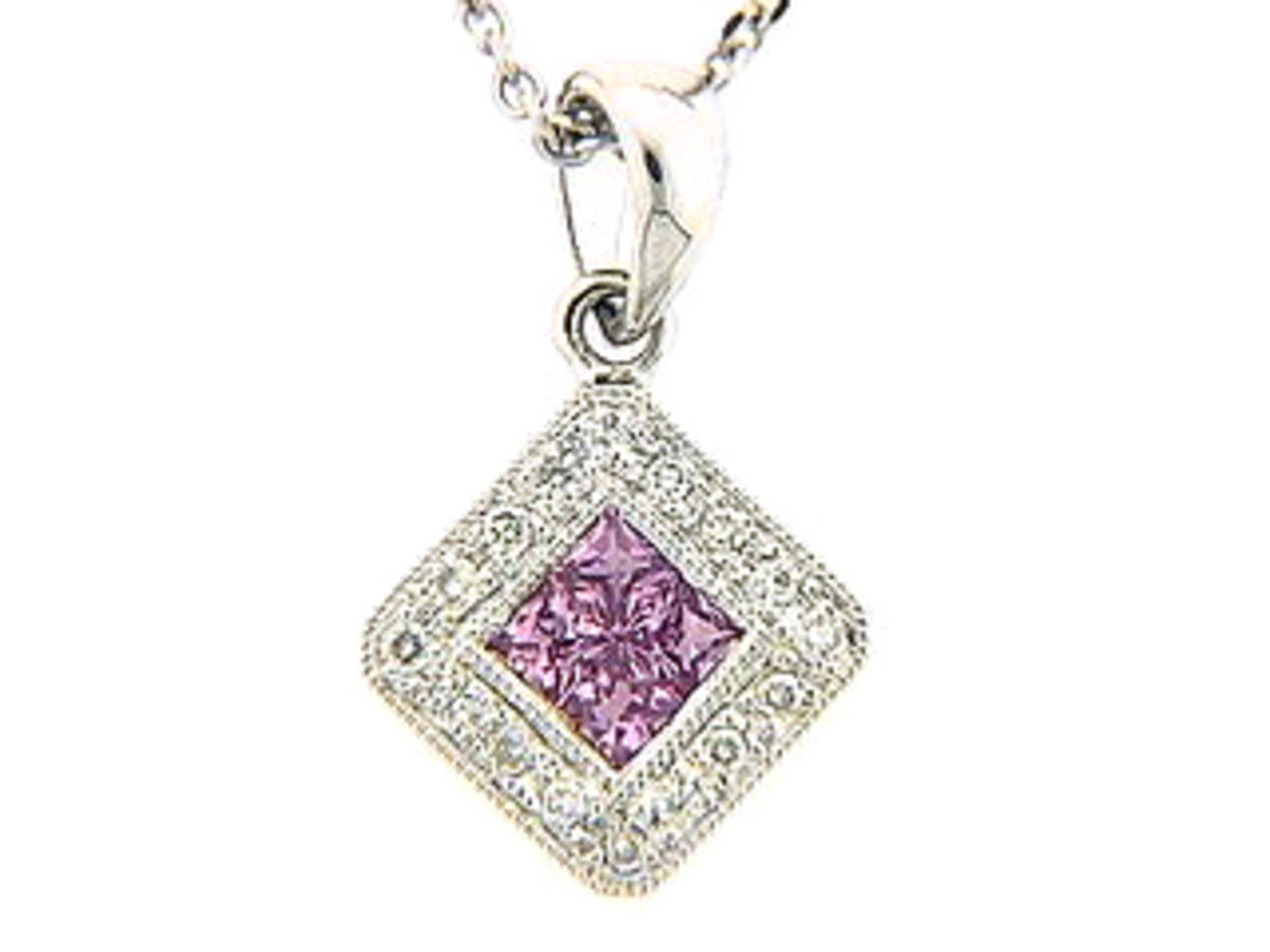 PINK SAPPHIRE & DIAMOND PENDANT