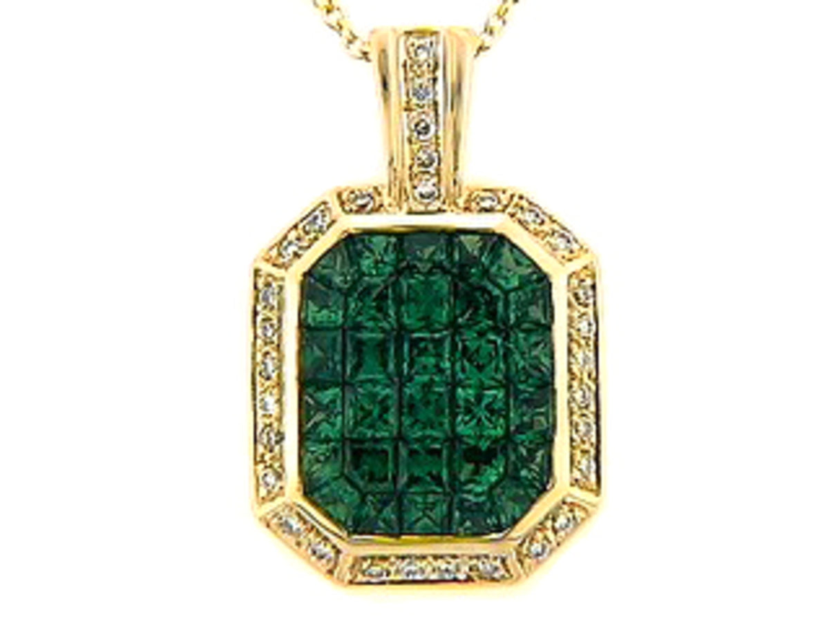 TSAVORITE & DIAMOND PENDANT