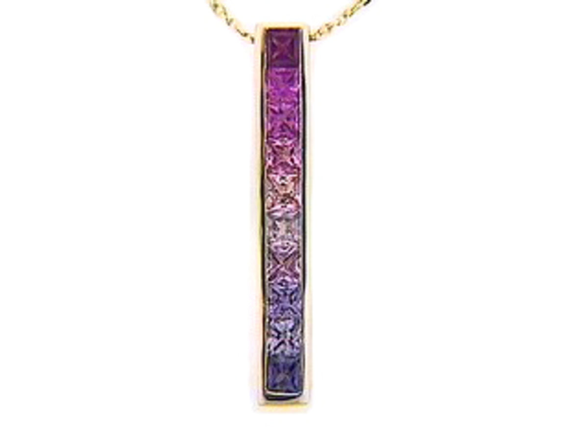 PINK & PURPLE SAPPHIRE PENDANT