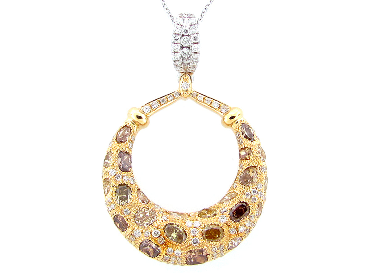 FANCY COLOR DIAMOND PENDANT, 18KT (N)