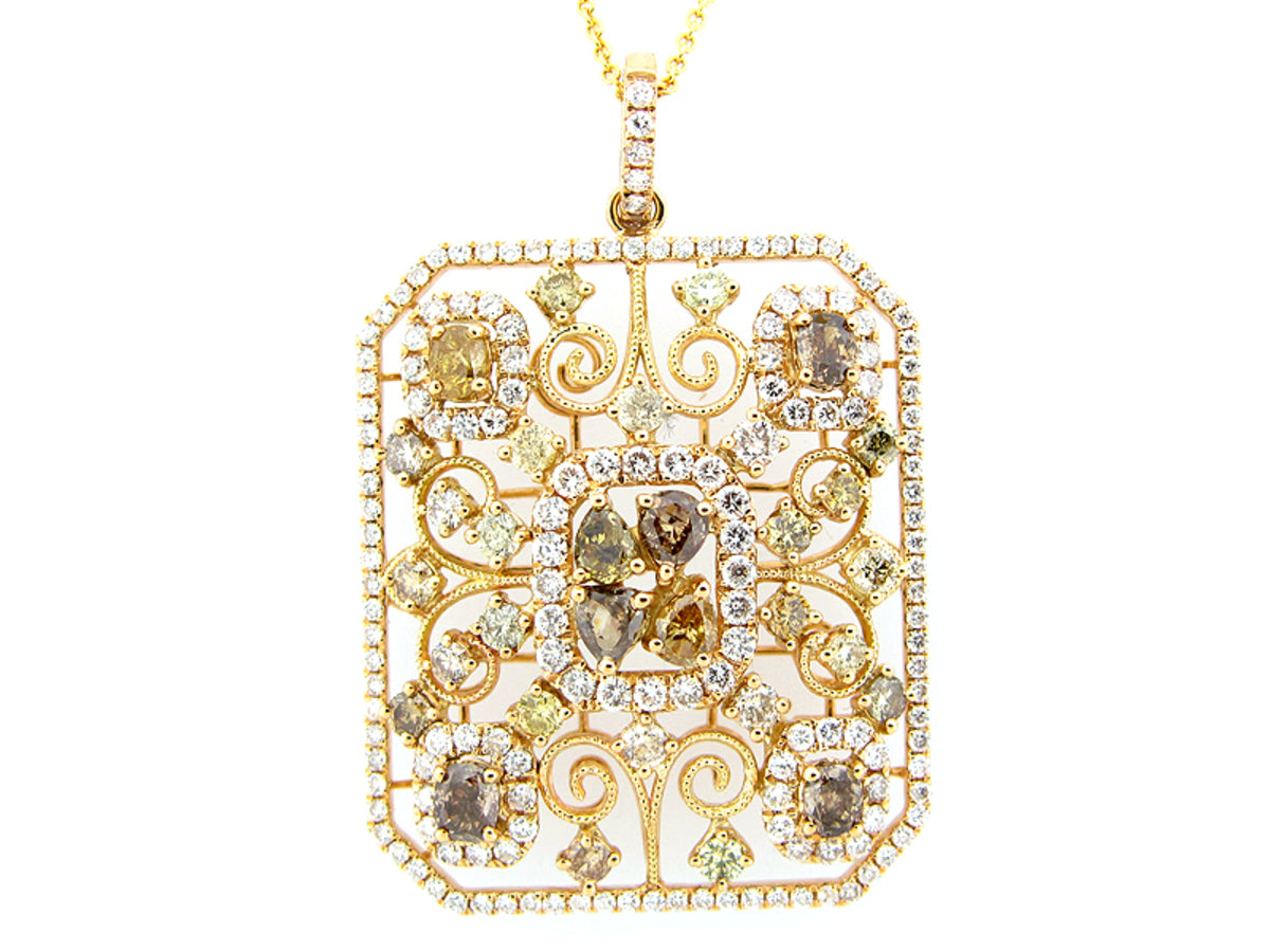 Fancy Color Diamond Pendant, 18ky (N)