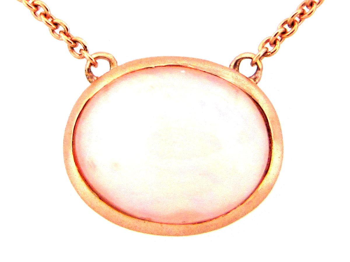 OPAL PENDANT NECKLACE, 18"/17"/16", 18KR (O)