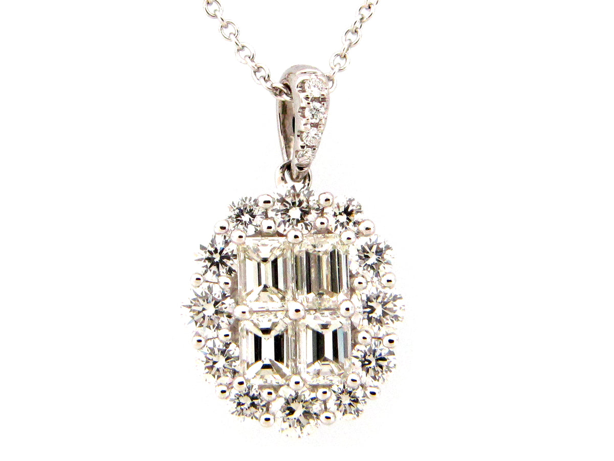 DIAMOND PENDANT, 18KW (N)