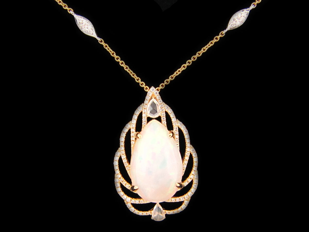 OPAL & DIAMOND PENDANT