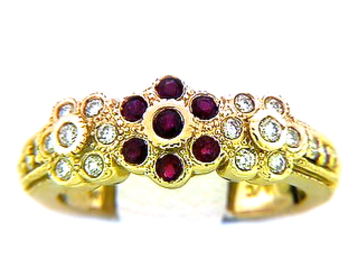 RU & DI RING, 14K (E), C=0.36