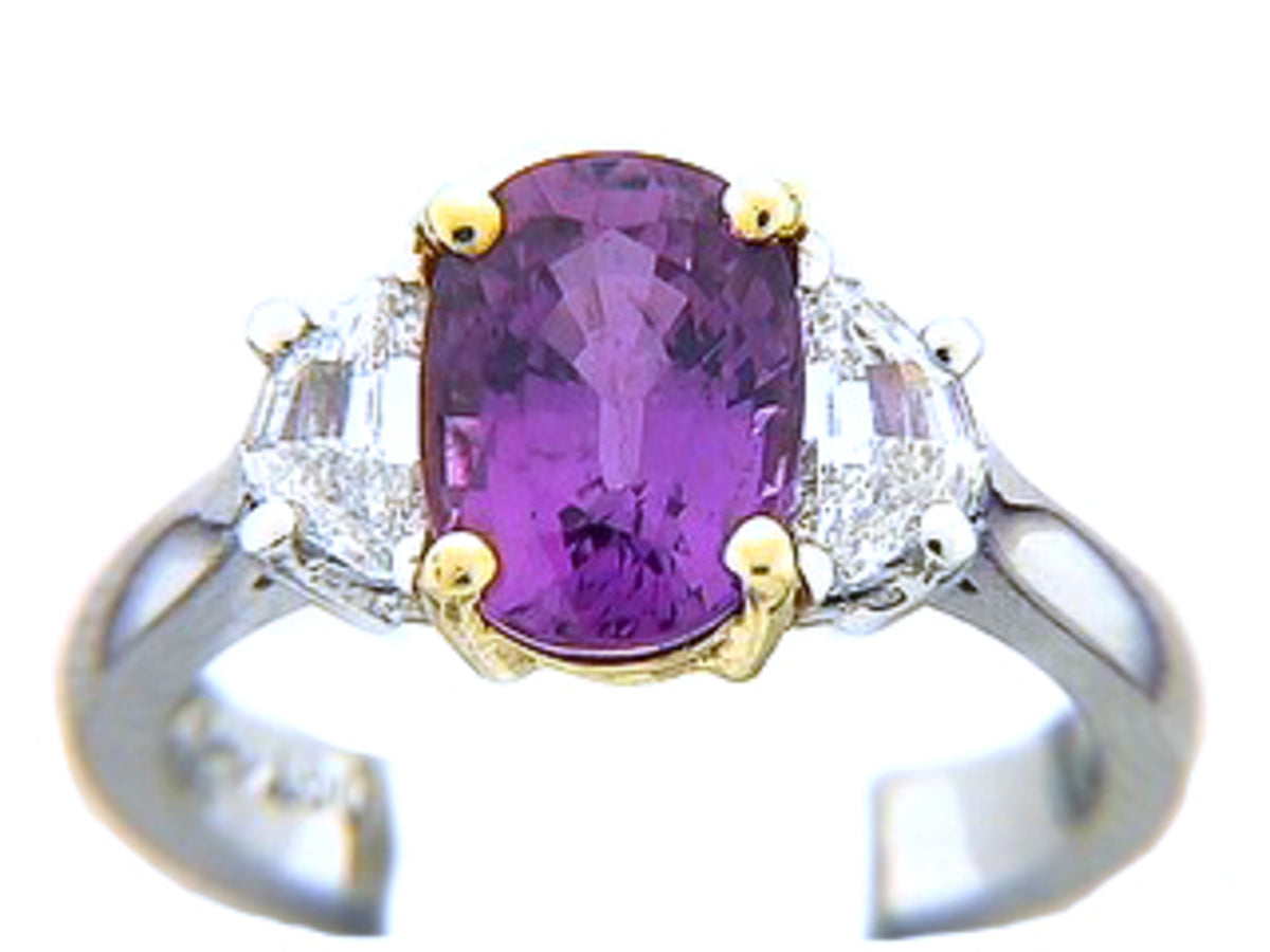 PK SA & DI RING, PLAT/18K (E), C=3.50