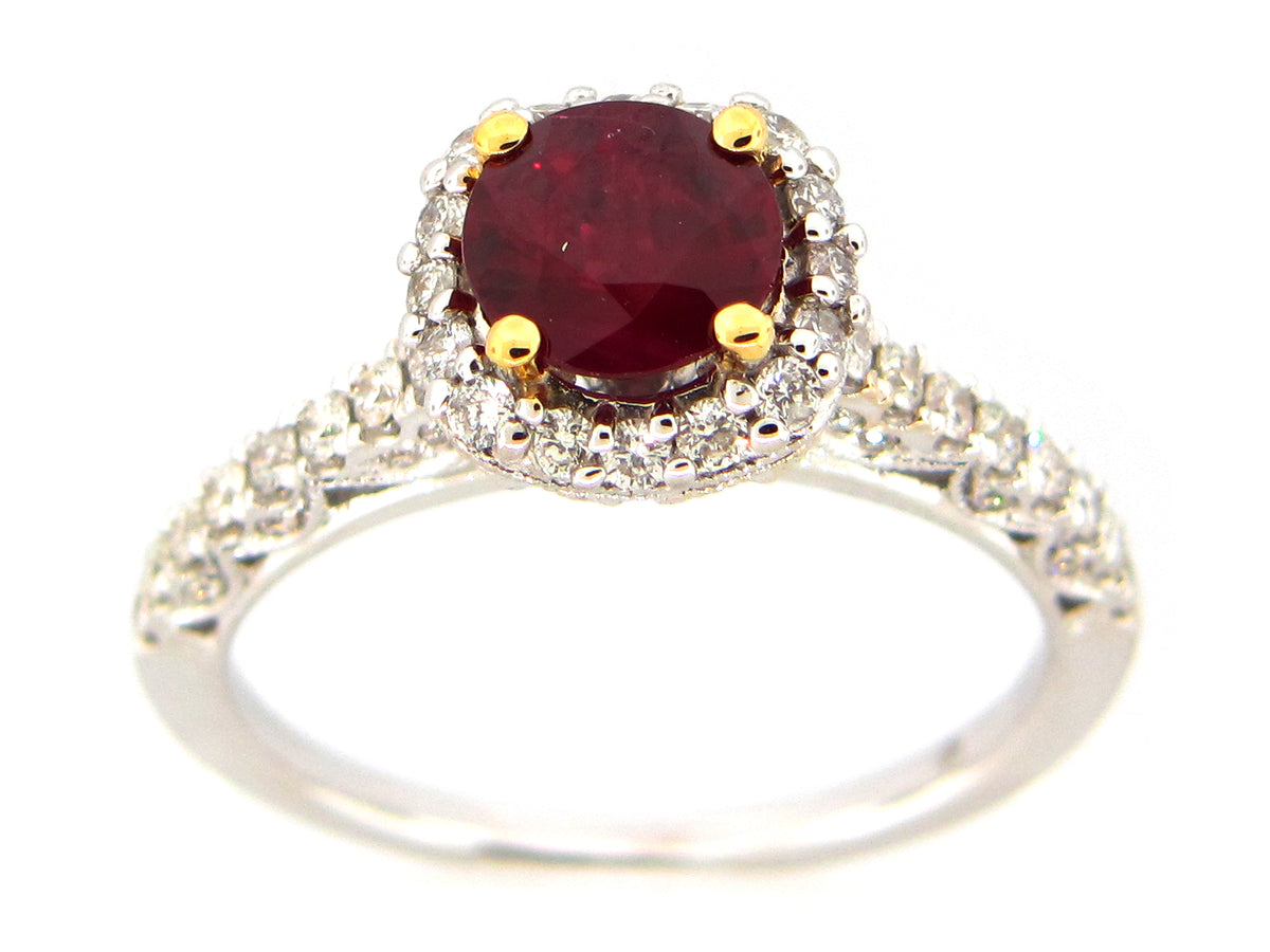RUBY & DIAMOND RING, 18K (H)