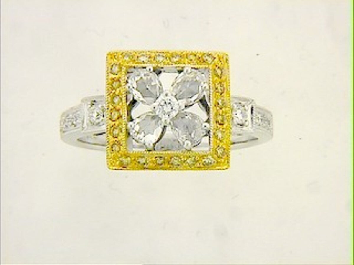 YELLOW DIAMOND & DIAMOND RING