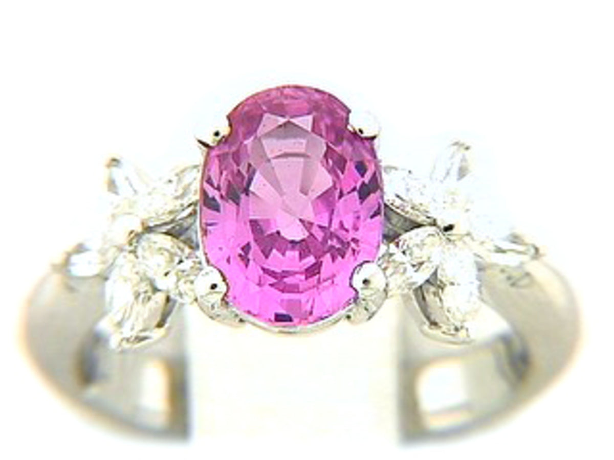 PINK SAPPHIRE & DIAMOND RING