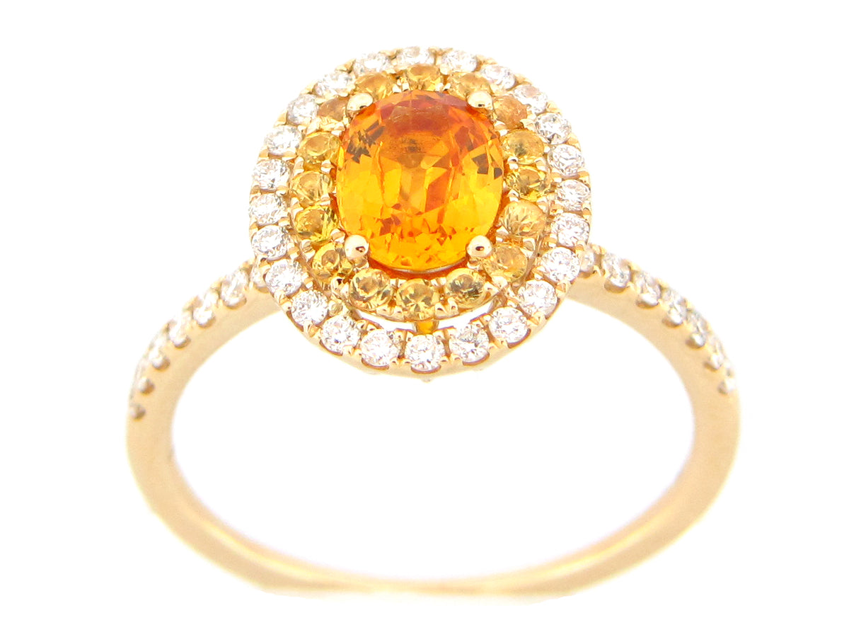 YELLOW SAPPHIRE & DIAMOND RING