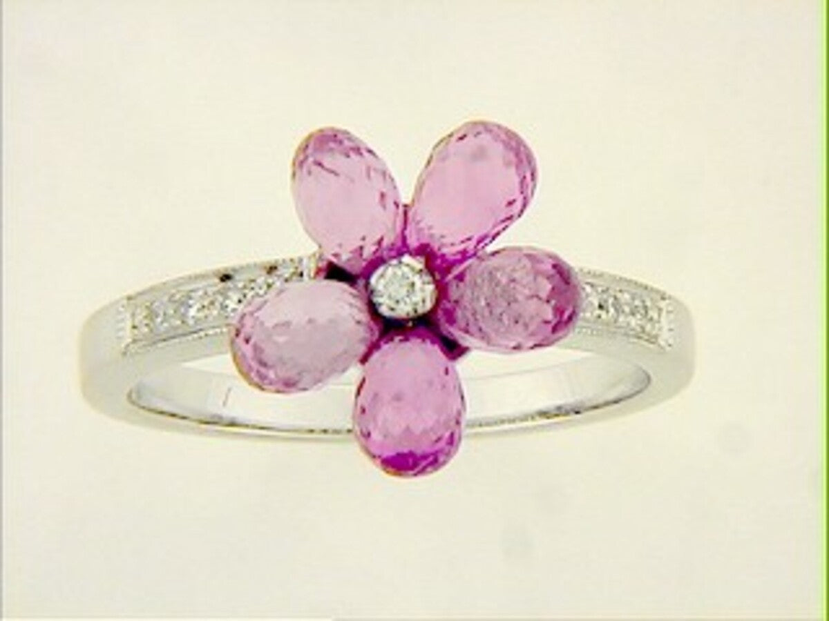 PINK SAPPHIRE & DIAMOND RING
