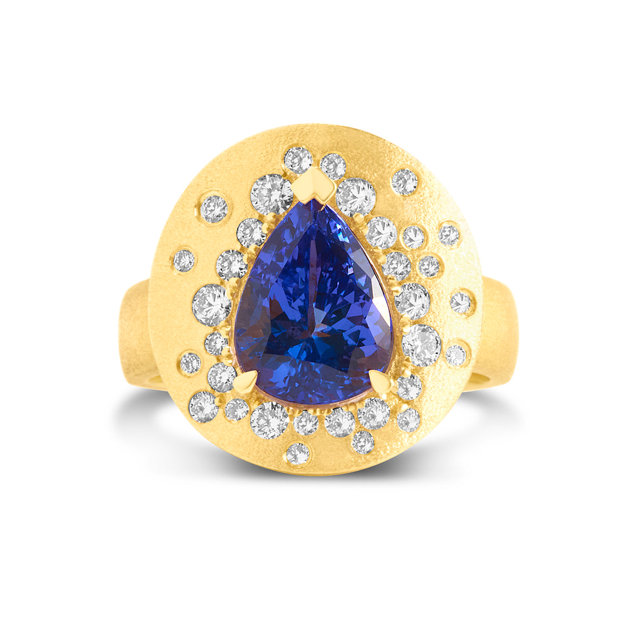 Tanzanite & Diamond Confetti Ring