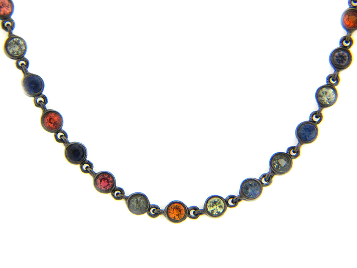 RAINBOW SAPPHIRE CHAIN, 32"