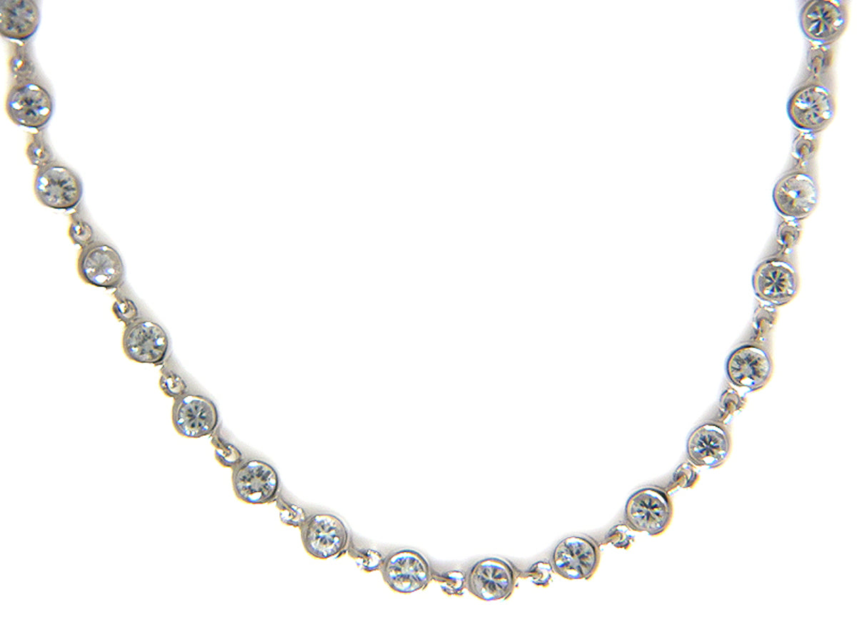 White Sapphire Chain, 32"