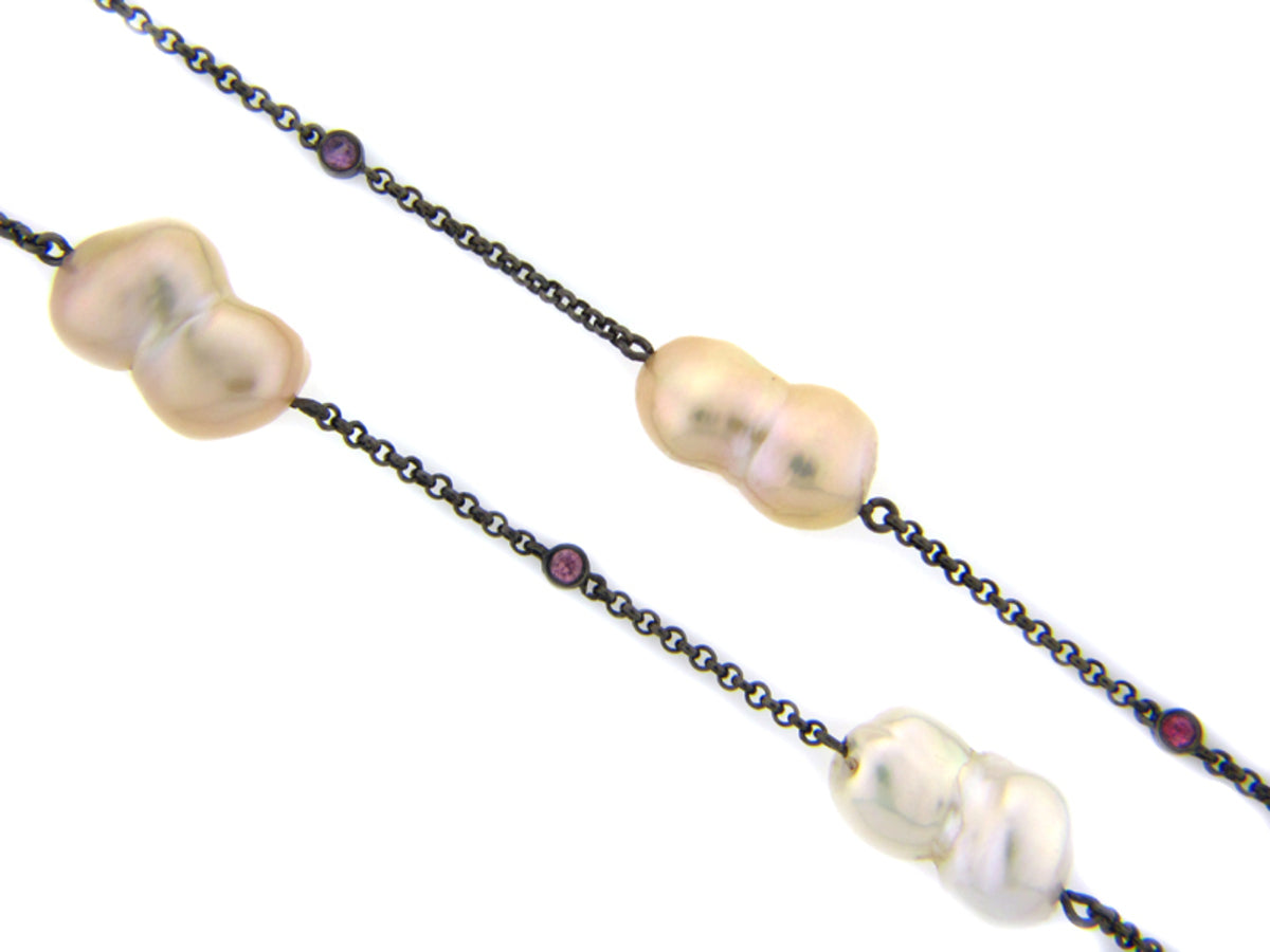FRESHWATER PEARL & RAINBOW SA CHAIN